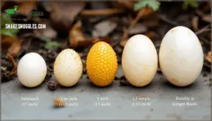 how big are snake eggs