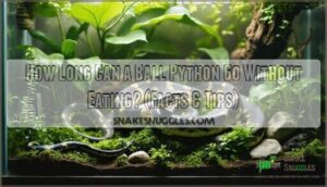 how long can a ball python snake go without eating