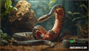 how long does it take for a snake to digest a mouse