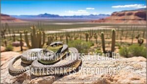 how many times a year do rattlesnakes reproduce