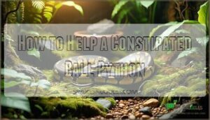 how to help a constipated ball python