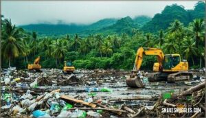 human impact on snake absence