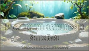 hydration and cleanliness in snake care