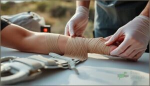 immobilizing the affected area