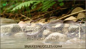 key differences: baby copperheads vs. similar snakes