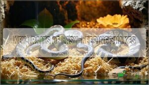 key traits of easy-feeding snakes