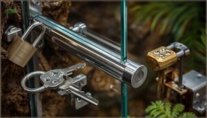 locking mechanisms and secure hinges