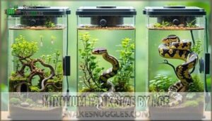 minimum tank size by age