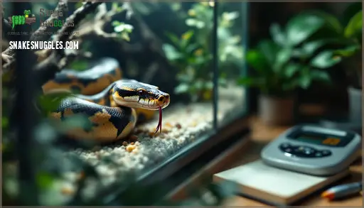 Illustration of Hatching Snake Feeding Schedule