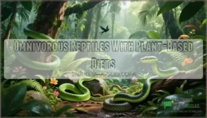 omnivorous reptiles with plant-based diets