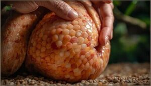 physical signs of gravid females