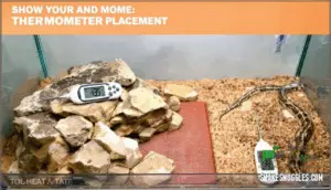 placement of thermometers and monitoring devices