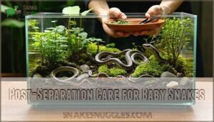 post-separation care for baby snakes