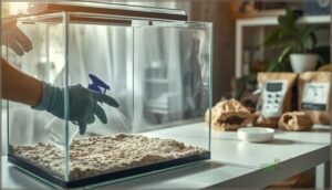 preparing the enclosure for fresh substrate preparing the enclosure for fresh substrate