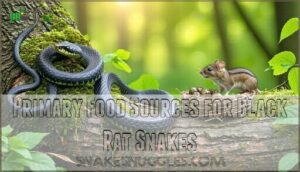 primary food sources for black rat snakes