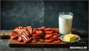 processed meats and full-fat dairy