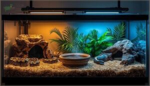 proper enclosure size and setup