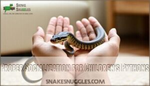 proper socialization for children's pythons