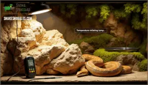 providing basking spots and temperature gradients