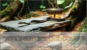 providing sunbathing and basking spots