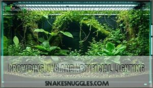 providing uvb and artificial lighting