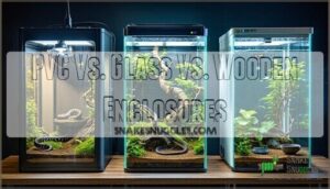 pvc vs. glass vs. wooden enclosures