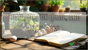 quail, button quail, and quail eggs