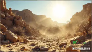 rattling sounds from within the den