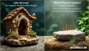 resin vs. natural stone accents