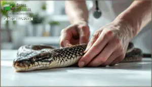 restraining the snake safely