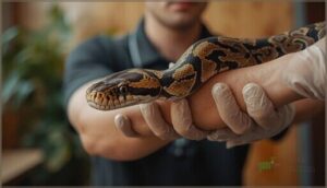safe approaches to handling large pythons