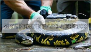 safety precautions with large snakes