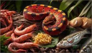 selecting prey to boost red and yellow hues