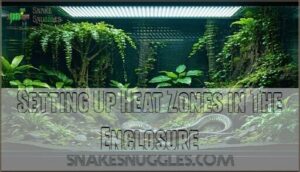 setting up heat zones in the enclosure