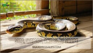 size, weight, and body shape