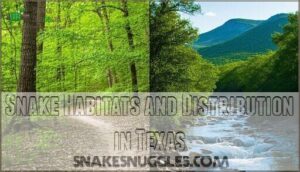 snake habitats and distribution in texas