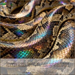 snake skin, scales, and coloration