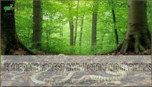 temperate forest and woodland habitats