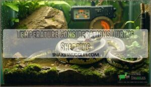 temperature considerations during shedding