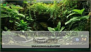 temperature, humidity, and lighting requirements