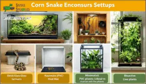 types of enclosures for corn snakes