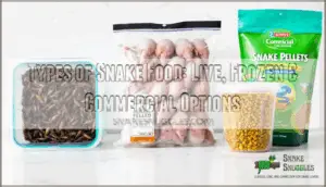 types of snake food available