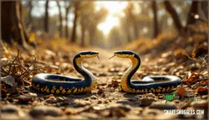 venomous vs non-venomous black and yellow snakes