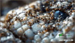 visible signs of mites