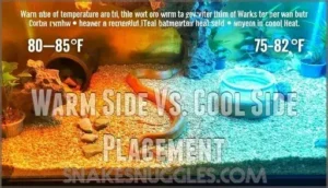 warm side vs. cool side placement