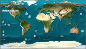 why are some places snake-free