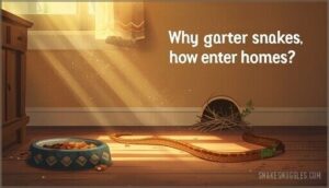 why garter snakes enter homes