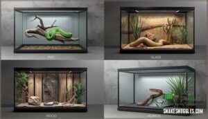 wood, glass, acrylic, and pvc options
