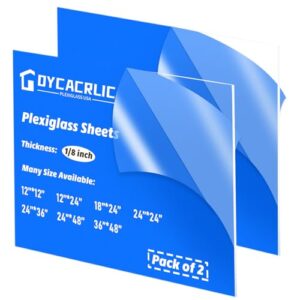 2 Pack 24x36 Clear Acrylic B07ZJMMJTG