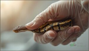 applying correct pressure to the tail base